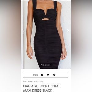 Nadia Rushed Fishtail Dress